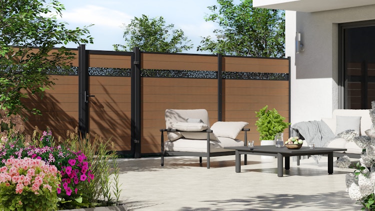 TraumGarten System WPC Platinum Zaun-Set