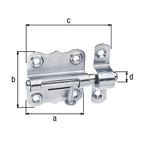 Alberts® Grendelriegel Edelstahl 39 x 38 mm