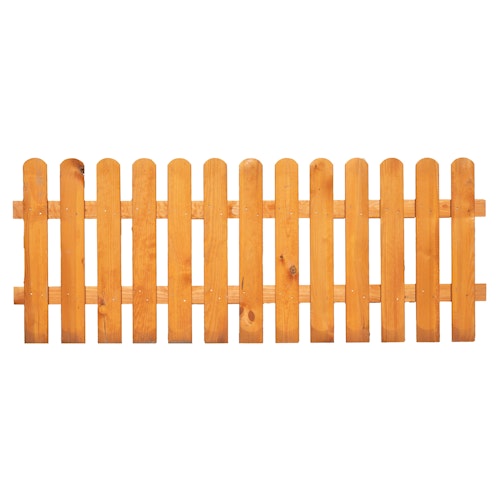 T&J SUNLINE-Serie Vorgartenzaun, 180 x 85 cm, pinienfarbig lasiert, Staketen 16/90 mm, Riegel 22/70 mm