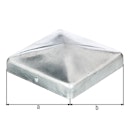 Vorschaubild Alberts® Pfostenkappe für Holzpfosten flach feuerverzinkt LxB 120x120 mm 