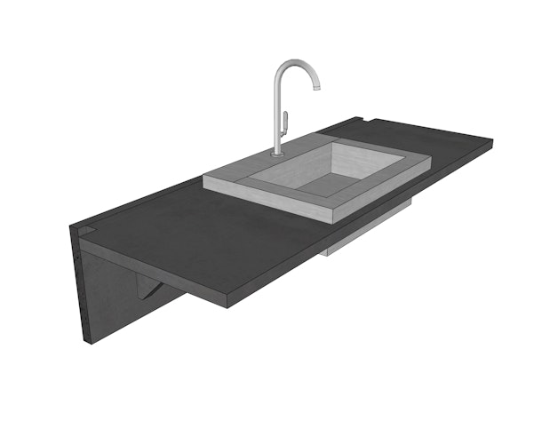 WWOO Designbeton-Outdoorküche Edan