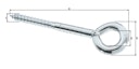 Vorschaubild Alberts® Befestigungsring,galv.blau verzinkt,z.Einschrauben,Länge 170mm,Außenmaß ⌀47mm