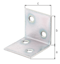 Vorschaubild Alberts® Breitwinkel, sendzimirverzinkt, TxHxB 30x30x30 mm, verpackt à 25 St. 332631