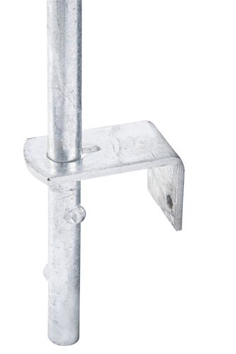 Alberts® Bodenschieber feuerverzinkt Gesamthöhe 400 mm Abstand Bolzen - Tor 40 mm 