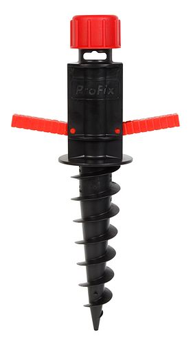 Alberts® Einschraub-Bodenhülse, Kst. schwarz-rot, Gesamtlänge 400 mm 609955