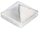 Vorschaubild Alberts® Pfostenkappe für Holzpfosten hoch Aluguss blank LxB 90x90 mm 