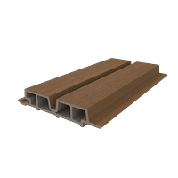 Handmuster-NewTechWood Fassadenverkleidung Castellation Pro 65 - Teak