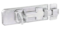 Vorschaubild Alberts® Sicherheits-Schlossriegel, mit flachem Griff und Schlaufe, galvanisch verzinkt dickschichtpassiviert ,Platte LxB140x55mm 123086