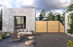 NewTechWood Castello Sichtschutzelement WPC 900 x 900/1830 mm