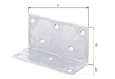 Vorschaubild Alberts® Breitwinkel, sendzimirverzinkt, TxHxB 60x40x115 mm 332556