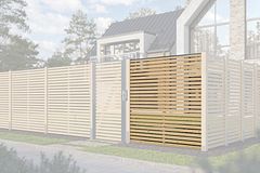 Karibu Sichtschutzzaun Lamelle 1800 x 1860 mm Zubehörbild