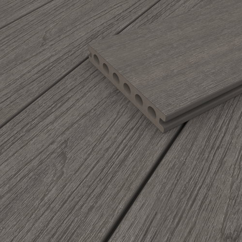 NewTechWood Deluxe WPC-Terrassendiele Hohlkammer Silver Gray  23 x 138 mm