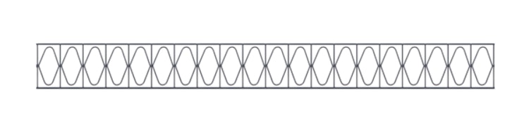 Alberts® Dekorelement Design Eleganz, verzinkt, anthrazit RAL 7016,BxH 2000 x 200 mm 665203