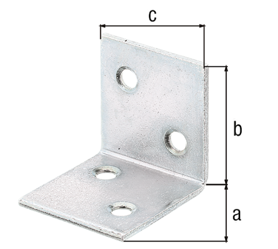 Alberts® Breitwinkel, sendzimirverzinkt, TxHxB 30x30x30 mm 332600