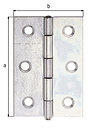 Vorschaubild Alberts® Scharnier  63x43 mm