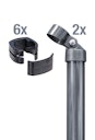 Vorschaubild Alberts® Zauneck-Set f. Schweißgitter, anth.-met. kstb.,zE,f.Höhe 810 mm 602284
