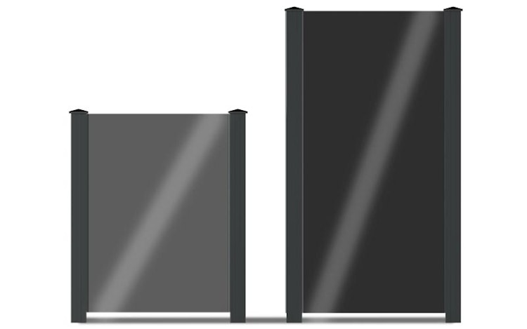 dz VIDUAL Clear Glaselement ESG Gerade 830 mm