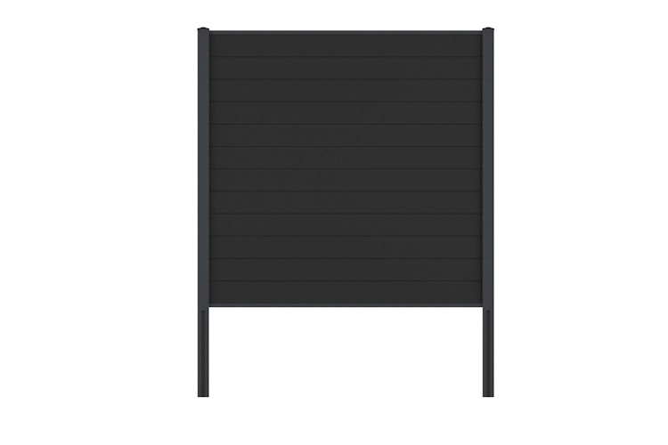 dz Alu Steckzaunelement VIDUAL Comp-Co WPC 140 für Pfosten 72/72 mm