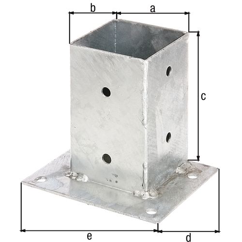 Alberts® Aufschraubhülse für Geraden 150mm für verschiedene Pfostenstärken