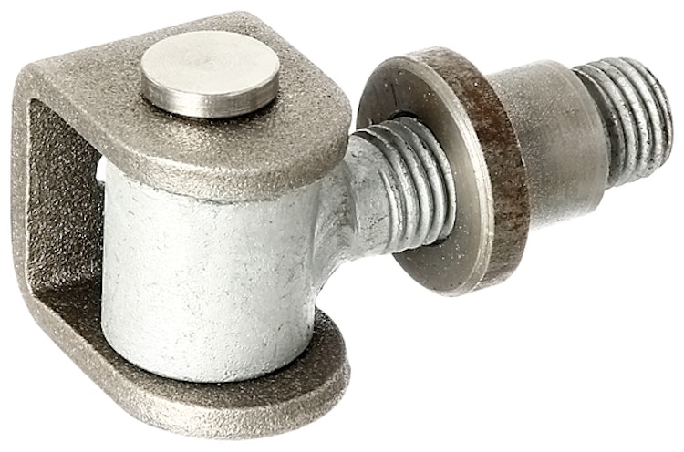 Alberts® Torband,verstellb.um15mm,U-Bügel u.Einschweißm.Stahl roh,z.Anschweißen,Gew.M16