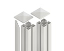 Vorschaubild OSMO 2er-Set-Aluminiumpfosten Typ B - inkl. Pfostenkappe und 4 Abdeckleisten