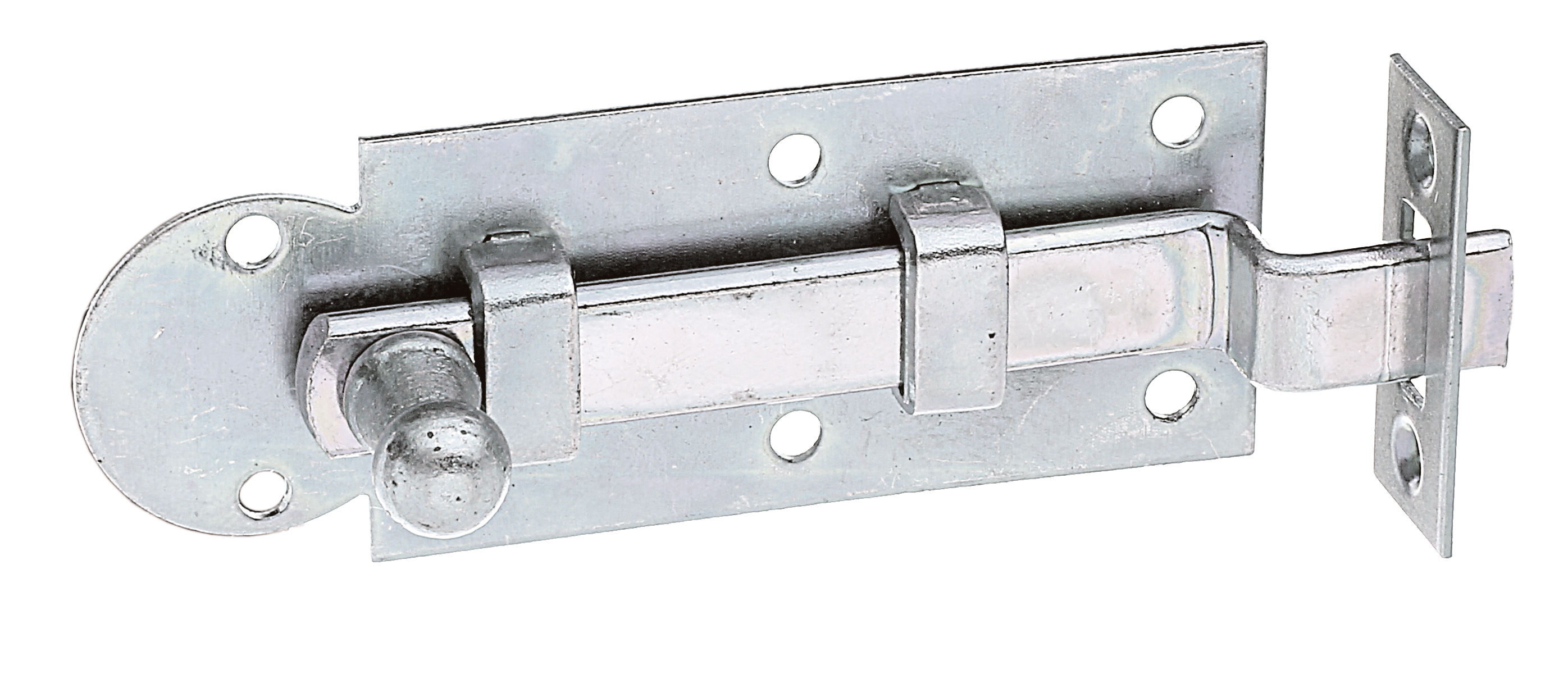 Alberts® Fensterriegel,mit Knopf,gekröpft,mit Schließblech,galvanisch verzinkt dickschichtpassiviert.,Platte LxB 80x30 mm 113216