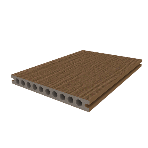 NewTechWood Gigangte Vintage WPC-Terrassendiele Hohlkammer Teak  23 x 210 mm