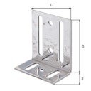 Vorschaubild Alberts® Verstellwinkel mit Langloch Edelstahl  35x75x65 mm