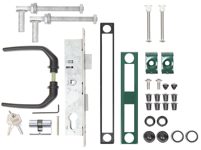 Alberts® Zubehör-Set für Wellengitter-Tore bis 1500 mm Höhe, grün 653811