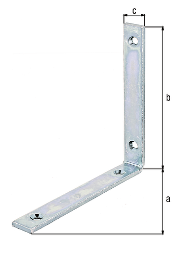 Alberts® Balkenwinkel, galvanisch verzinkt, dickschichtpassiviert, TxHxB 140x140x20 mm 333201