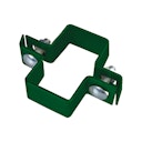 Vorschaubild Alberts® Mittelschelle für Vierkantpfosten,verzinkt,grün Kst.b,für Pfosten 80x40 mm 680251