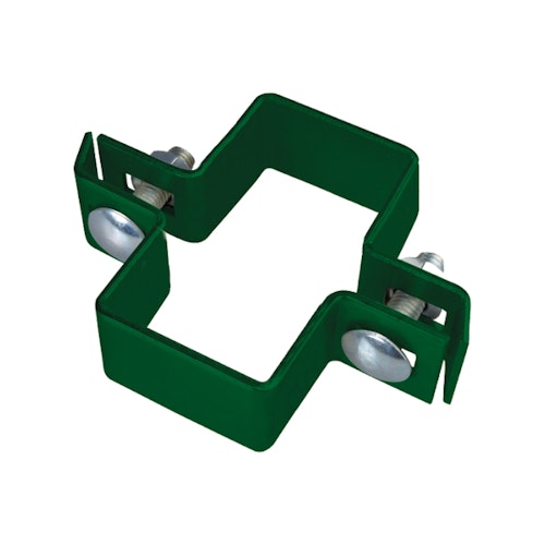 Alberts® Mittelschelle für Vierkantpfosten,verzinkt,grün Kst.b,für Pfosten 80x40 mm 680251