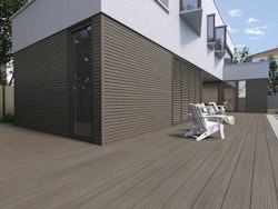 NewTechWood Gigante WPC-Terrassendiele Hohlkammer Silver Gray  23 x 210 mm