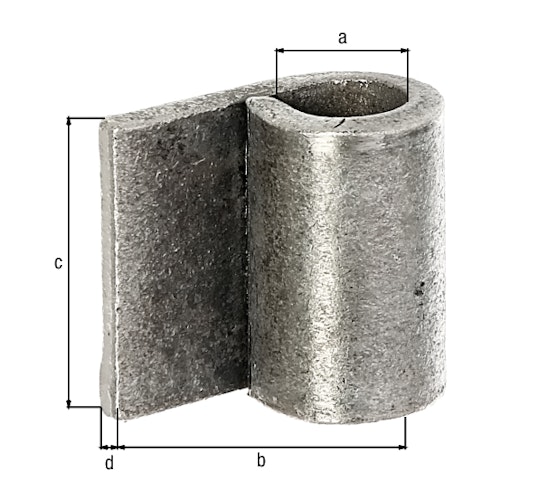 Alberts® Anschweißband f.Metallt.⌀13mm,Abstand Außenkante-Mitte Rolle 30mm