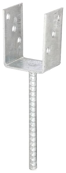 Alberts® U-Pfostenträger 104x60x4mm Betonanker Riffelstahl für verschiedene Pfostenstärken