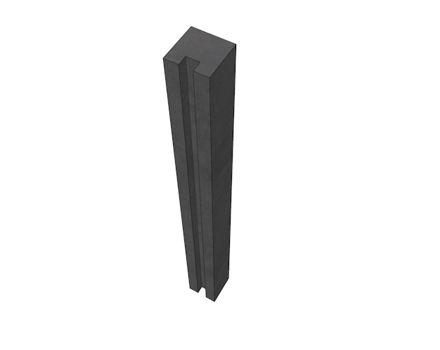 WWOO Beton-Endpfosten, anthrazit 200x11,5x11,5 cm