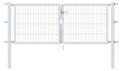 Alberts® Doppeltor Flexo,fvz.anthr.Kst.b.RAL 7016,lichte BxH3500x2000,PF80x80/2700mm 648671