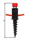 Vorschaubild Alberts® Einschraub-Bodenhülse, Kst. schwarz-rot, Gesamtlänge 400 mm 609955