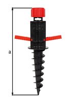 Alberts® Einschraub-Bodenhülse, Kst. schwarz-rot, Gesamtlänge 400 mm 609955