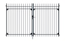 Vorschaubild Alberts® Doppeltor Columbus, Alu,matt schw.Kst.b., lichte Breite 3010 mm, Höhe 1800 mm 510527
