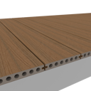 Vorschaubild NewTechWood Deluxe WPC-Terrassendiele Hohlkammer Teak  23 x 138 mm