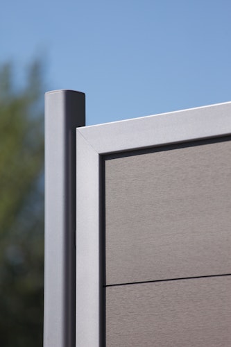TraumGarten Design WPC Alu Rahmen Silber 1800 x 1800 mm