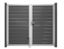 Vorschaubild GroJa Lumino Tor 2-flügelig 3000 x 1800 mm, Alu-Rahmen EV1
