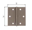 Vorschaubild Alberts® DURAVIS® Scharnier Quardratisch 60x60mm