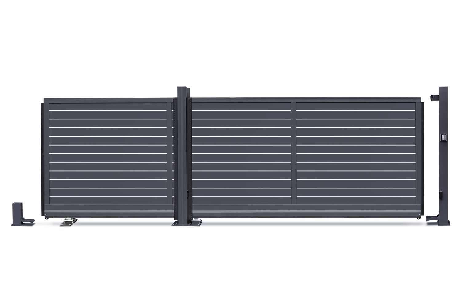 dz VIDUAL Slide Schiebetor Line 100 x 20 mm Rechteckprofil  Distanz 10 mm 