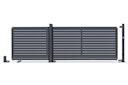 Vorschaubild dz VIDUAL Slide Schiebetor Line 100 x 20 mm Rechteckprofil  Distanz 10 mm 
