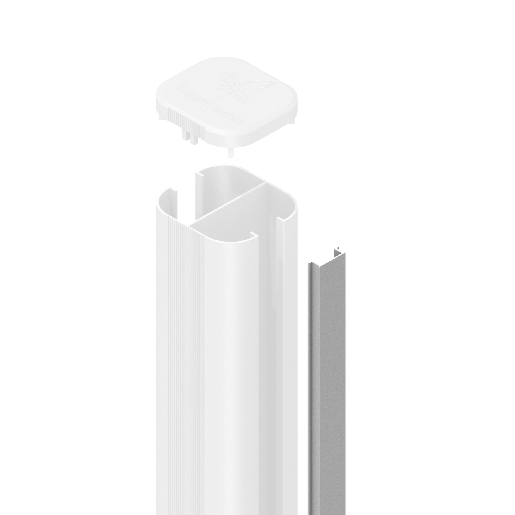 TraumGarten Ersatzteil: Abschlussleiste für Pfosten Basic, Silber