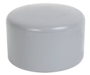 Vorschaubild Alberts® Pfostenkappe für  runde Metallpfosten, Kunststoff, grau, ⌀76 mm 654467