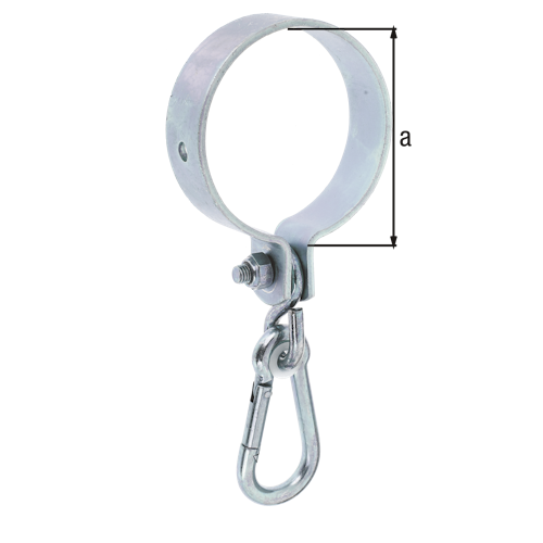 Alberts® Schaukelschelle, für Rundholz, galvanisch verzinkt dickschichtpassiviert, Schelle ⌀100 mm 207502