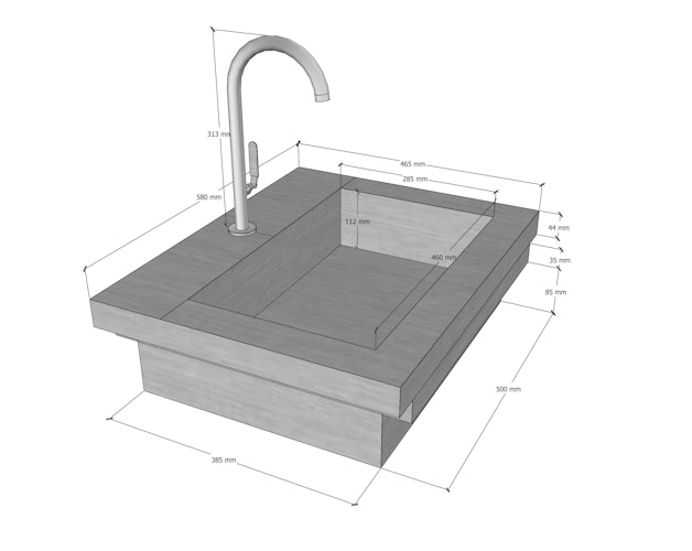 WWOO Designbeton-Outdoorküche Emmik